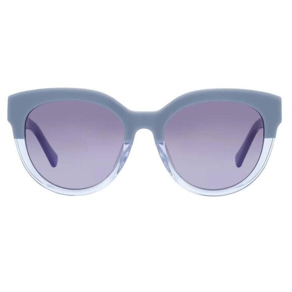 New Authentic Kate Spade Gradient Grey Azure Blue Round Ladies Sunglasses BREA/F - Picture 1 of 6
